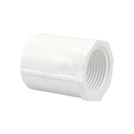 1 In. White Plastic PVC Female Adapter